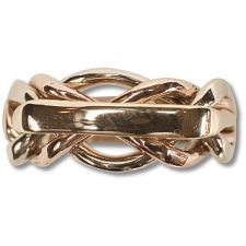 5 Band - 14k Solid Gold Puzzle Ring - (5WA) - Ladies