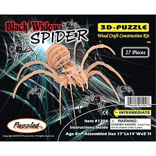 Black Widow Spider - 3D Wooden Puzzle