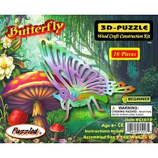 Little Butterfly - Painted - 3D Wooden Puzzle