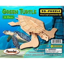 Green Turtle - 3D Wooden Puzzle
