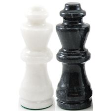 Deluxe Marble Chess Set - Black and White