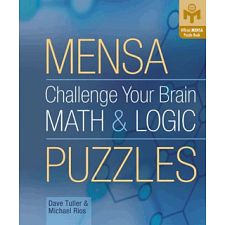 Mensa Challenge Your Brain Math & Logic Puzzles - Book