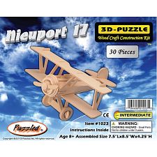 Nieuport 17 Biplane - 3D Wooden Puzzle