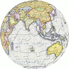 Purple Marble Earth: 3 inch
