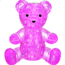 3D Crystal Puzzle - Teddy Bear (Pink)