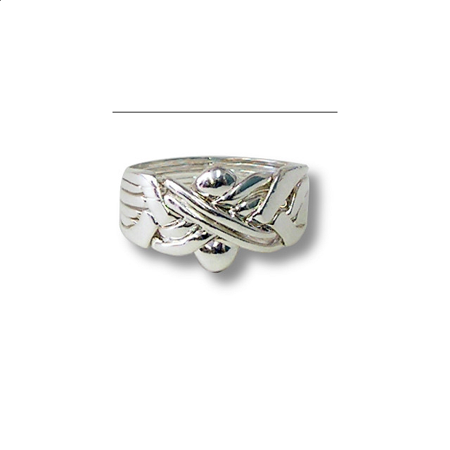 6 Band Sterling Silver Puzzle Ring Wire & Metal Puzzles Puzzle Master Inc