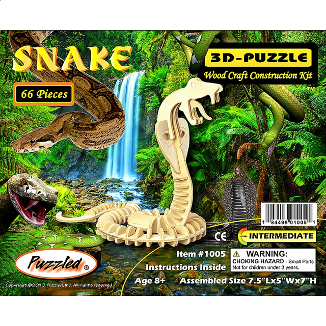 Snake 3D Wooden Puzzle Jigsaws Puzzle Master Inc