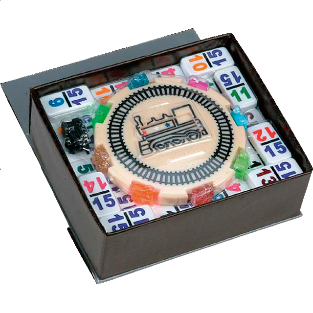 Double 15 Numeral Mexican Train Dominoes with 2-in-1 Hub | Dominoes
