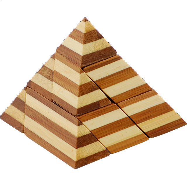 Bamboo Wood Puzzle Pyramid Wood Puzzles Puzzle Master Inc