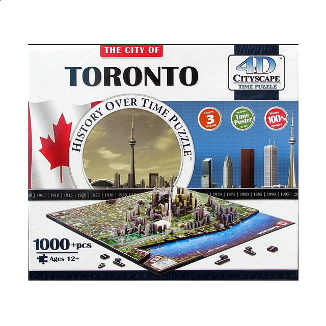 4D City Scape Time Puzzle Toronto 3D Puzzle Master Inc