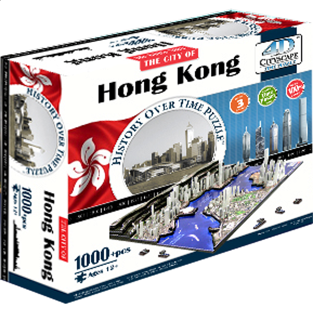 4D City Scape Time Puzzle Hong Kong Jigsaws Puzzle Master Inc