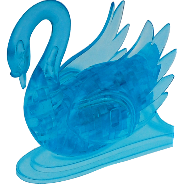 3d Crystal Puzzle - Swan (blue)
