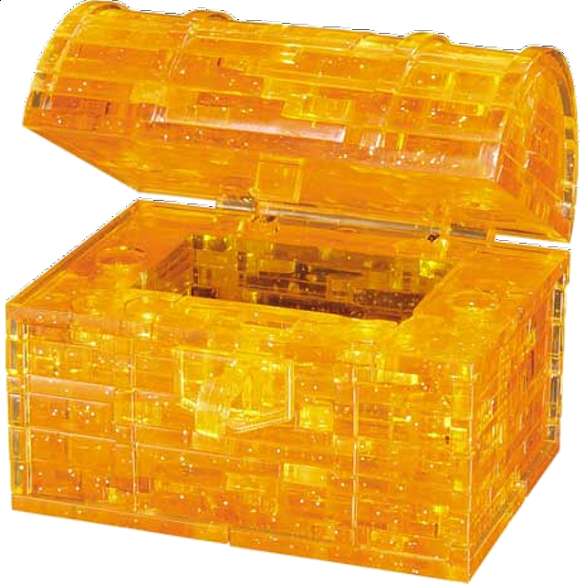 3d Crystal Puzzle - Treasure Chest (gold)