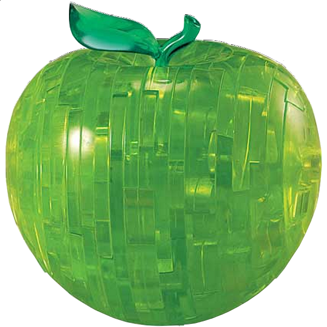 3d Crystal Puzzle - Apple (green)