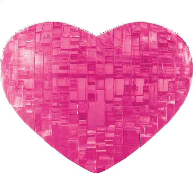3d Crystal Puzzle - Heart (pink)