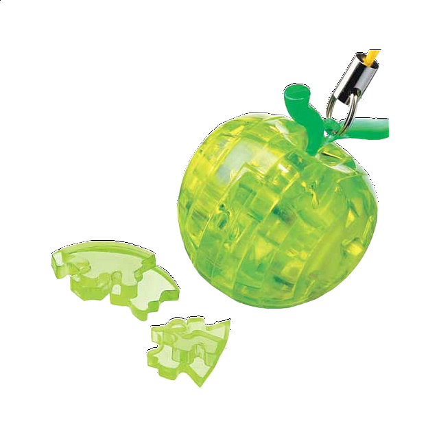 3D Crystal Puzzle Mini Apple Green More Puzzles Puzzle Master Inc