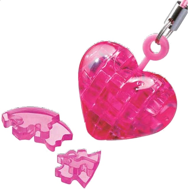 3d Crystal Puzzle Mini - Heart - Pink