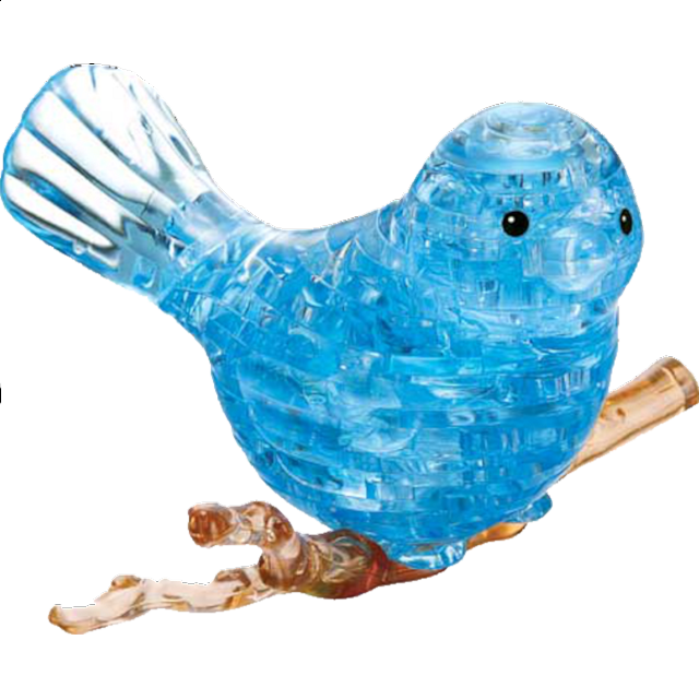 3d Crystal Puzzle - Bird (blue)