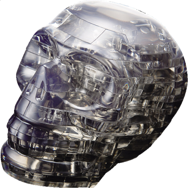 3D Crystal Puzzle Skull (Black) More Puzzles Puzzle Master Inc