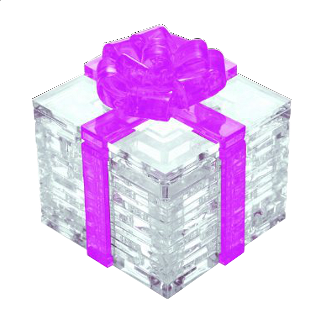 3d Crystal Puzzle - Gift Box (pink)
