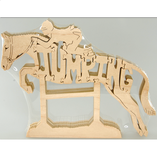 Horse Jumping Wooden Jigsaw Jigsaws Puzzle Master Inc