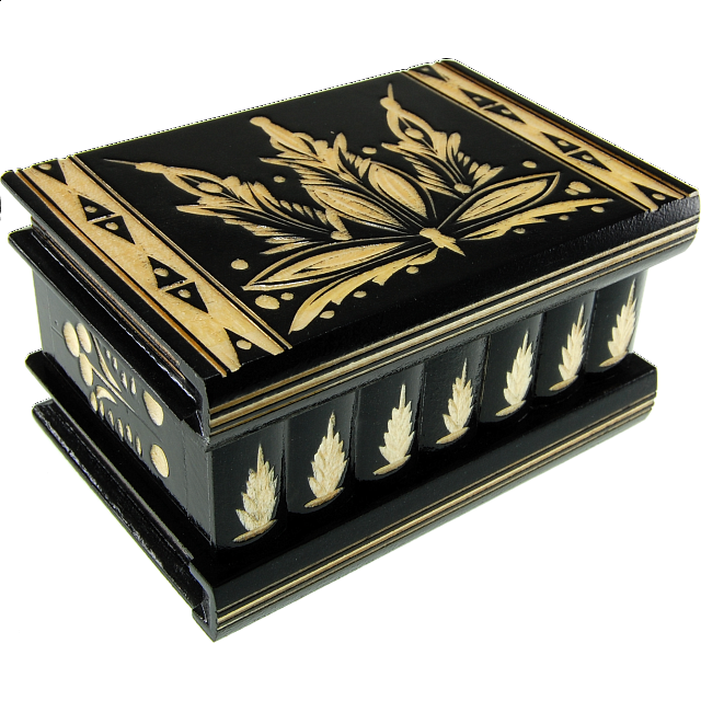 Romanian Puzzle Box Large Black Puzzle Boxes Puzzle Master Inc