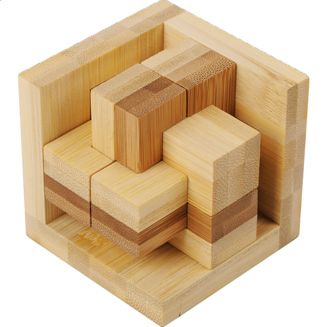 Funzzle Bamboo Wood Puzzle Epsilon Puzzle Master Wood Puzzles