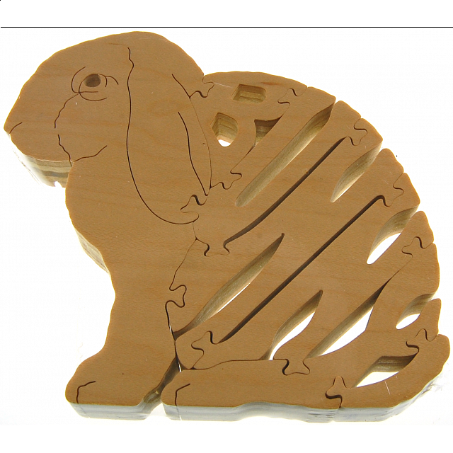 Bunny Rabbit Wooden Jigsaw Wooden Jigsaws Puzzle Master Inc