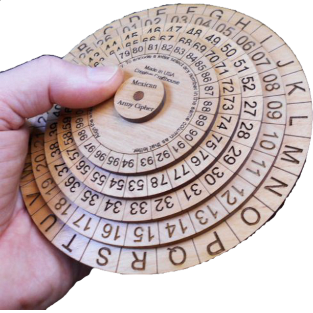 Mexican Army Cipher Wheel More Wood Puzzles Puzzle Master Inc