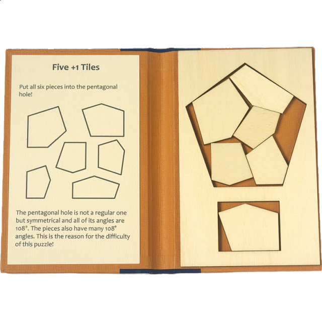 Puzzle Booklet - Five +1 Tiles | Packing Puzzles | Puzzle Master Inc