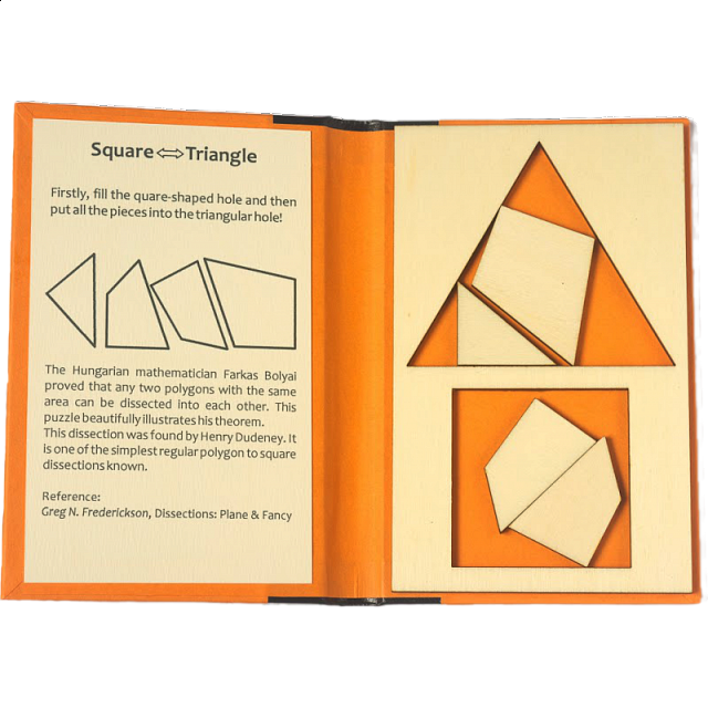 Puzzle Booklet Square to Triangle Wood Puzzles Puzzle Master Inc
