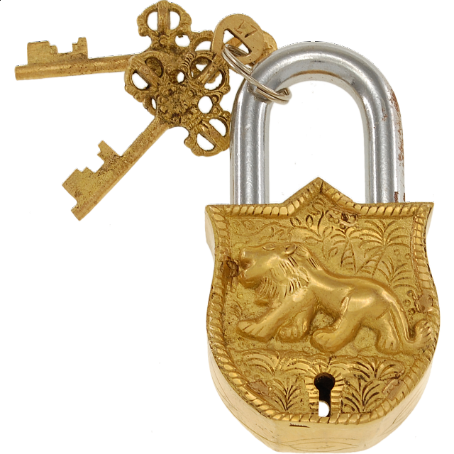 Brass Puzzle Trick Padlock Lion Wire & Metal Puzzles Puzzle