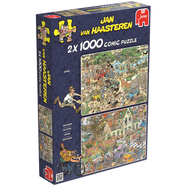 Jan van Haasteren Comic Puzzle 2 x 1000 Piece Safari/The Storm