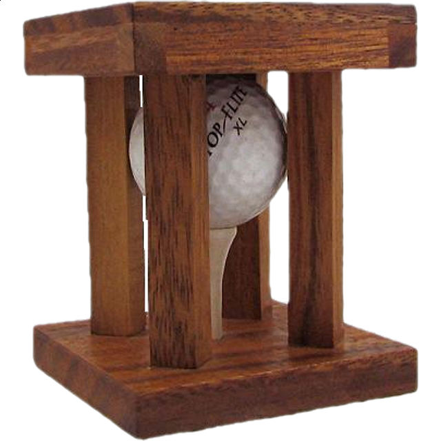Caged Golf Ball Wood Puzzles Puzzle Master Inc