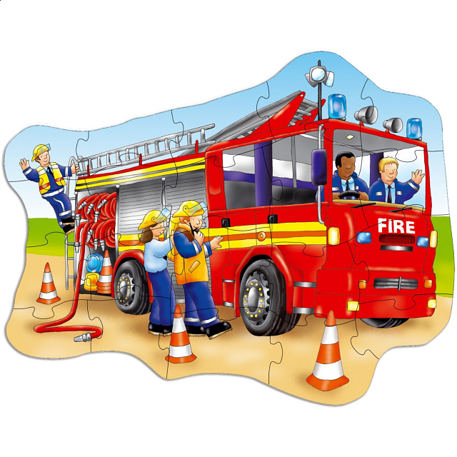 Big Fire Engine - Shaped Floor Puzzle
