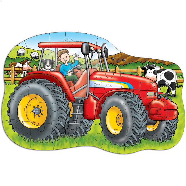 Big Tractor Shaped Floor Puzzle Jigsaws Puzzle Master Inc