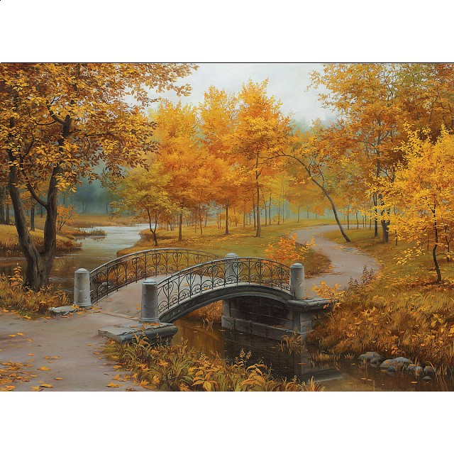 Autumn In An Old Park - Eugene Lushpin