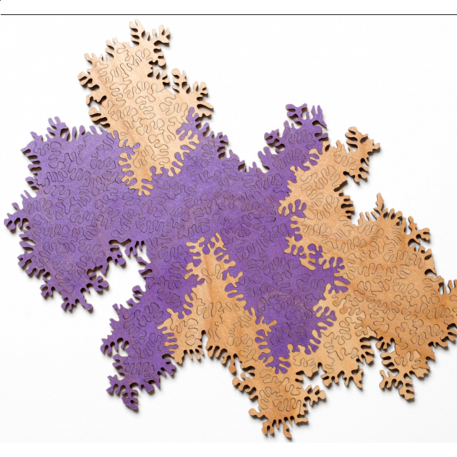 Infinity Puzzle 2Pack Natural & Purple Wood Puzzles Puzzle Master Inc