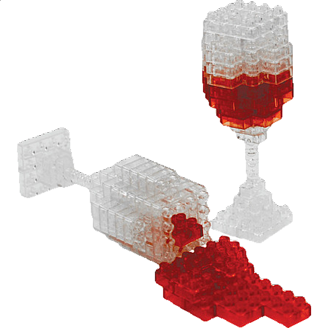 3d Pixel Puzzle - Wine