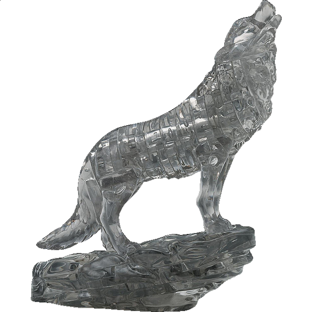3d Crystal Puzzle - Wolf (black)