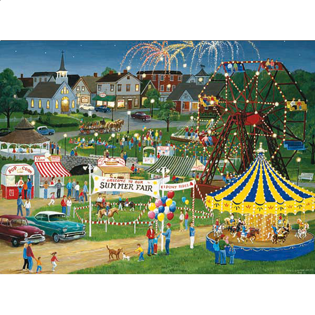 Puzzle Collector Art Country fair Jigsaws Puzzle Master Inc