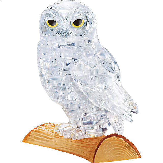 3d Crystal Puzzle - Owl (white)