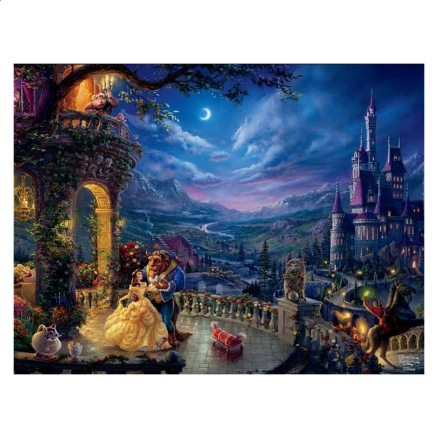 Thomas Kinkade Disney Beauty and the Beast Dancing Jigsaws
