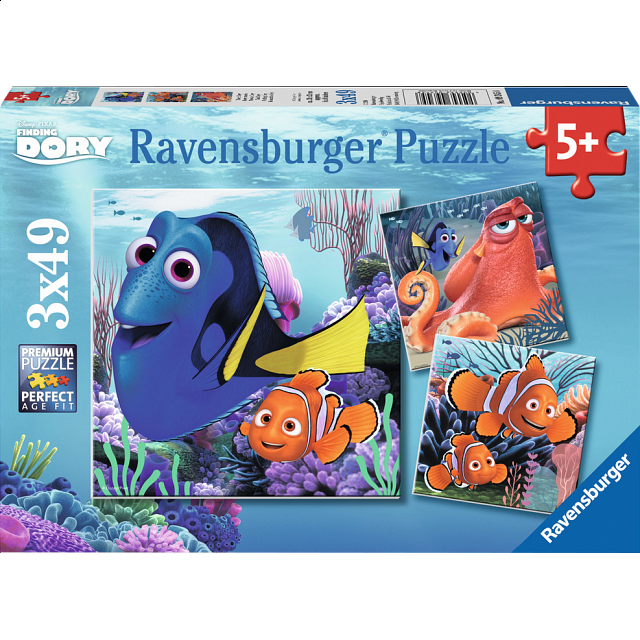 Finding Dory 3 x 49 piece puzzles 1100 Pieces Puzzle Master Inc