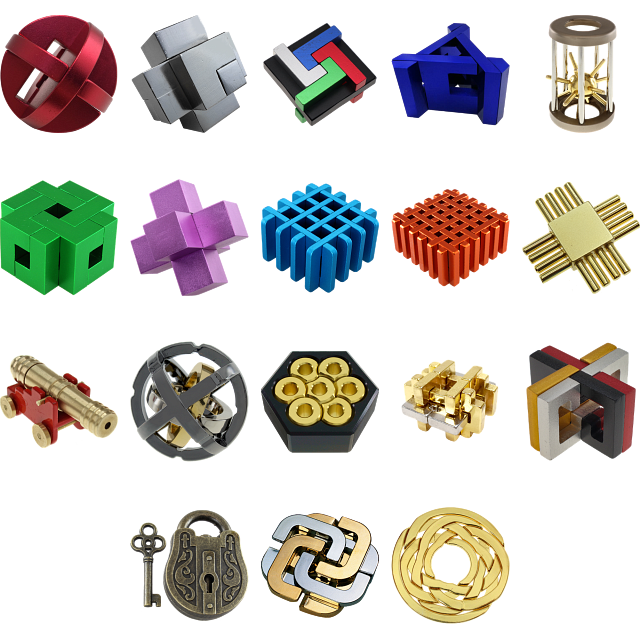 Group Special A Set Of 4 Puzzle Master Metal Puzzles Group Specials 