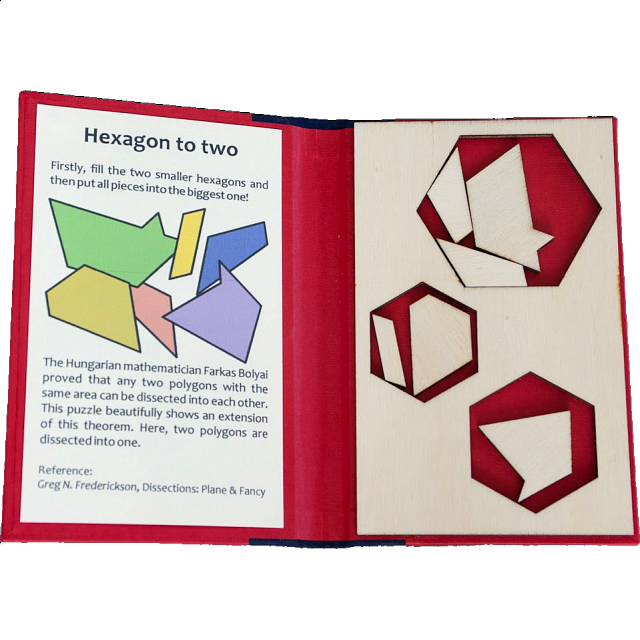 Puzzle Booklet Hexagon To Two Wood Puzzles Puzzle Master Inc