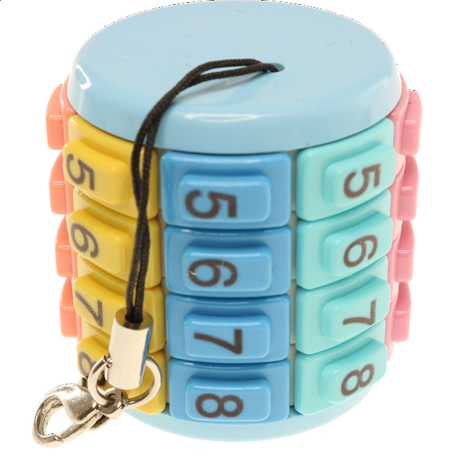 Eni Puzzle Key Chain Numbers Pastel Sliding Pieces Puzzles Puzzle