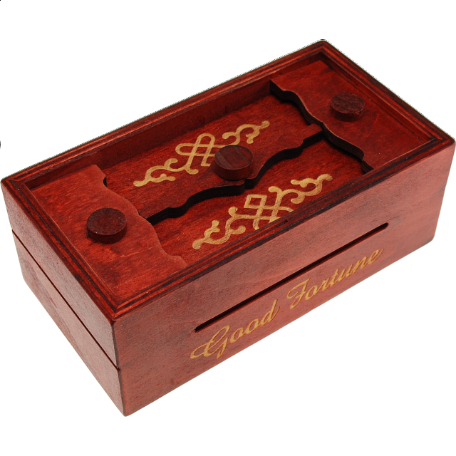 Secret Opening Box - Good Fortune Bank | Wooden Puzzle Boxes | Puzzle