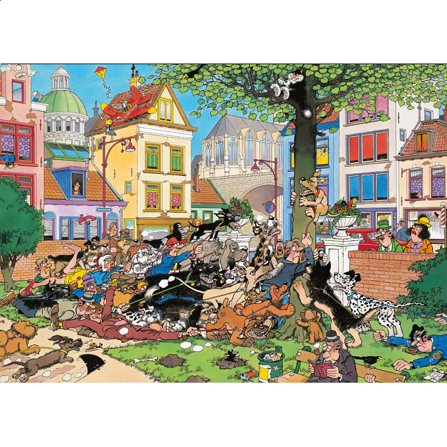 Jan van Haasteren Comic Puzzle Get That Cat! (1000 Piece) 1000