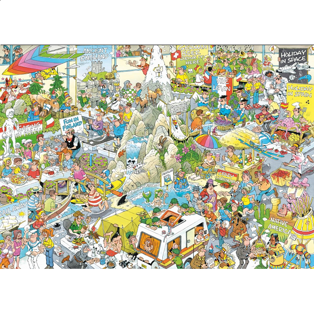 Jan van Haasteren Comic Puzzle The Holiday Fair Jigsaws Puzzle